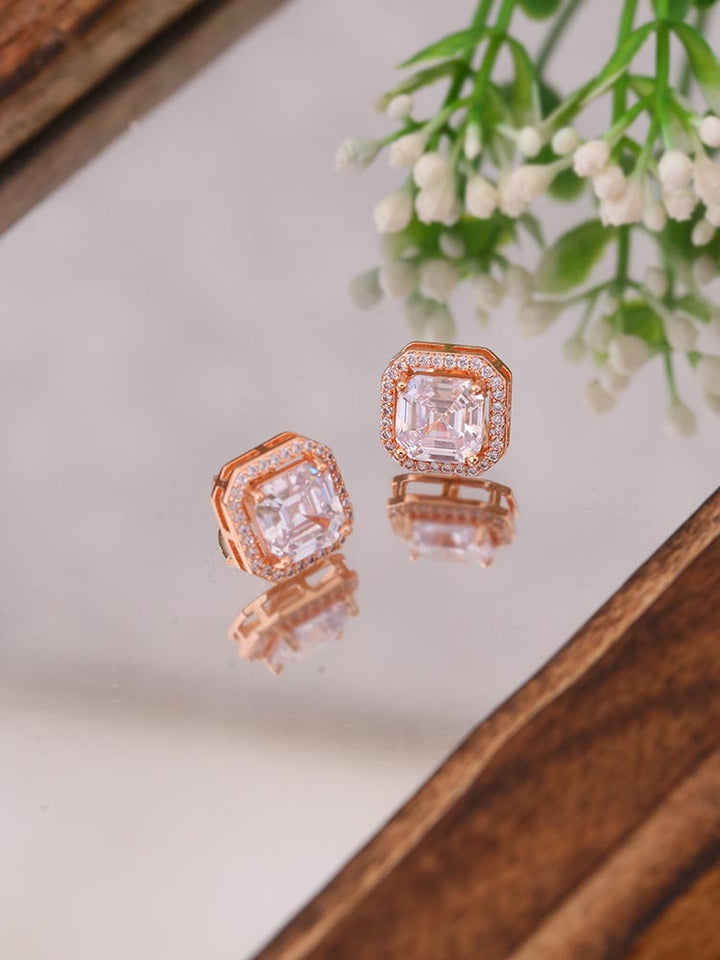 Rose Gold Esmee Zirconia Studs
