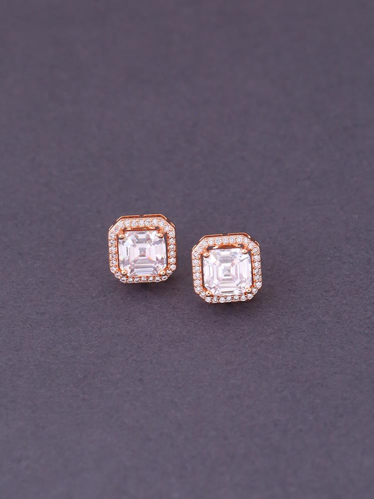 Rose Gold Esmee Zirconia Studs