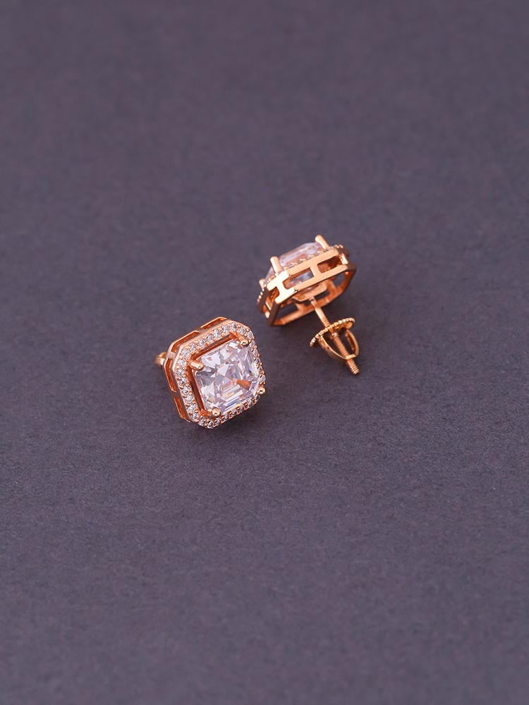 Rose Gold Esmee Zirconia Studs