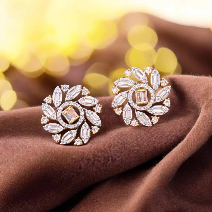 Rose Gold Evie Zirconia Studs