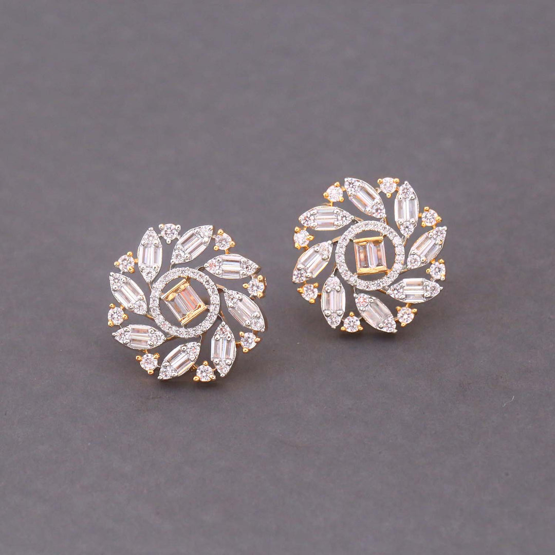 Rose Gold Evie Zirconia Studs