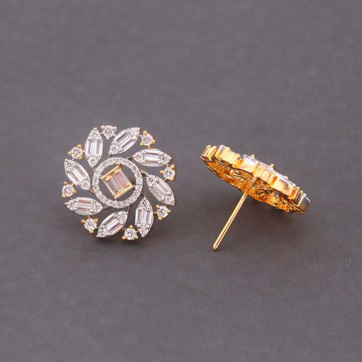 Rose Gold Evie Zirconia Studs
