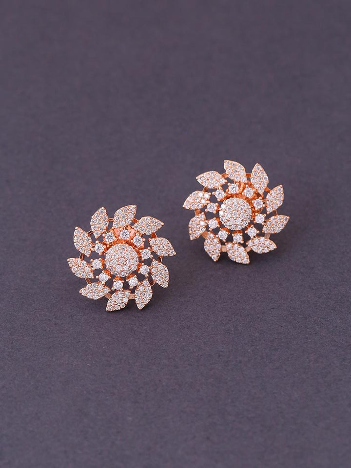 Rose Gold Fabienne Zirconia Studs