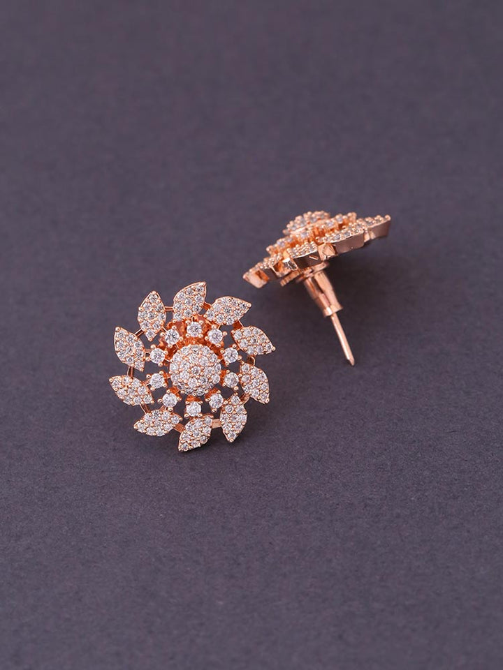 Rose Gold Fabienne Zirconia Studs