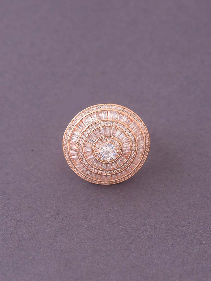 Rose Gold Fallon Zirconia Ring