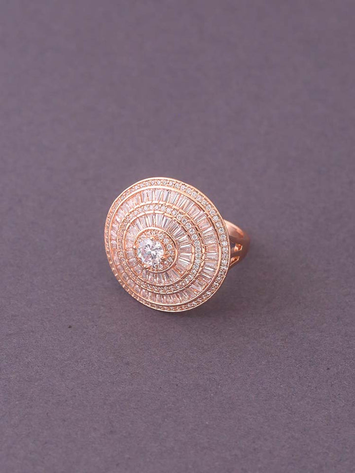 Rose Gold Fallon Zirconia Ring