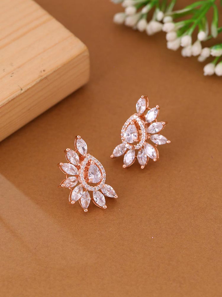 Rose Gold Faustine Zirconia Studs