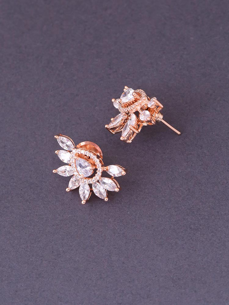 Rose Gold Faustine Zirconia Studs