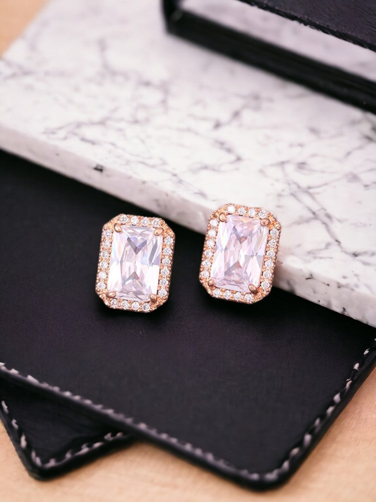 Rose Gold Ferling Zirconia Studs