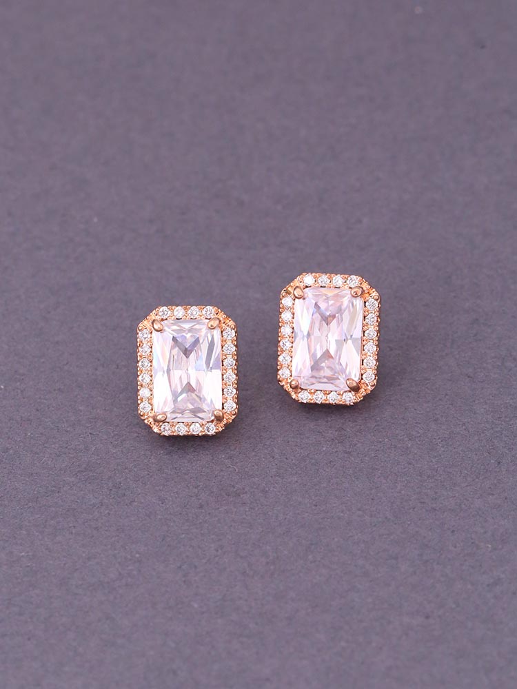 Rose Gold Ferling Zirconia Studs
