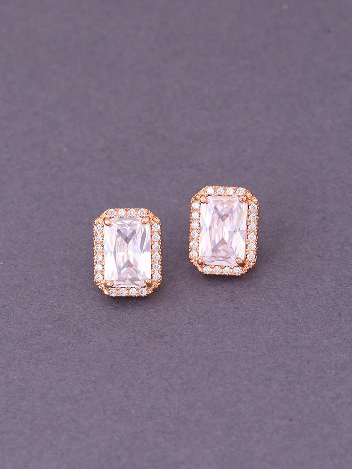 Rose Gold Ferling Zirconia Studs