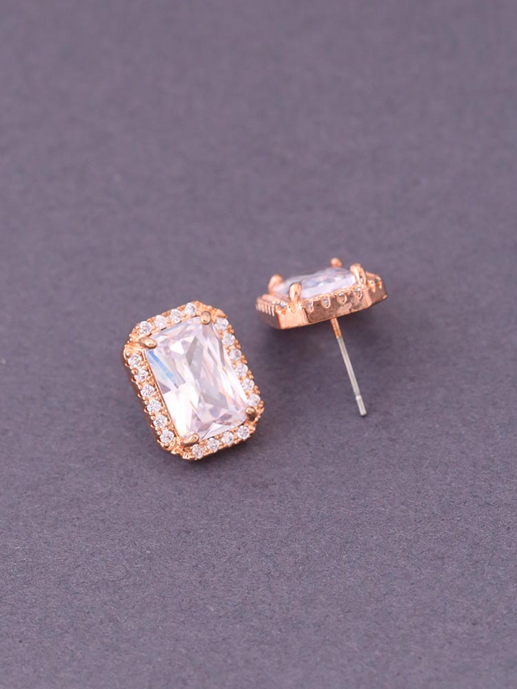 Rose Gold Ferling Zirconia Studs