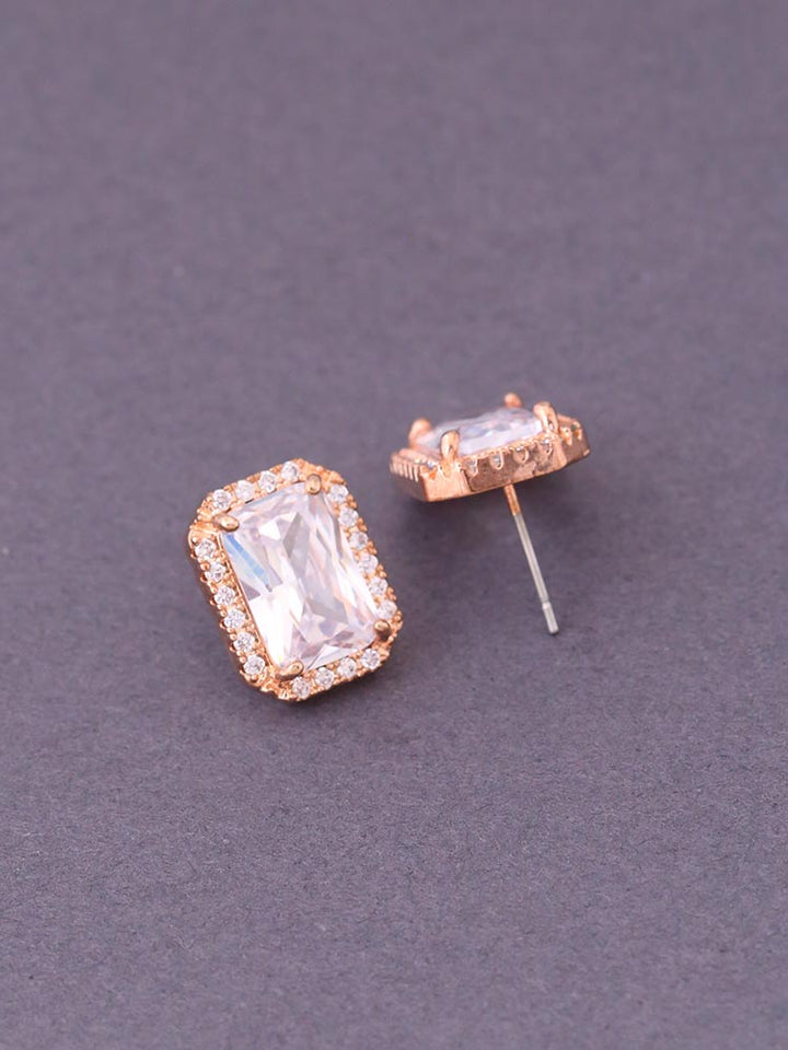 Rose Gold Ferling Zirconia Studs
