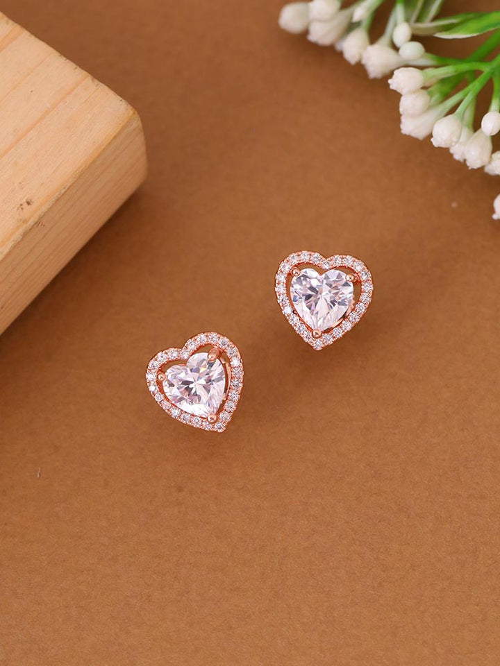 Rose Gold Floriane Zirconia Studs