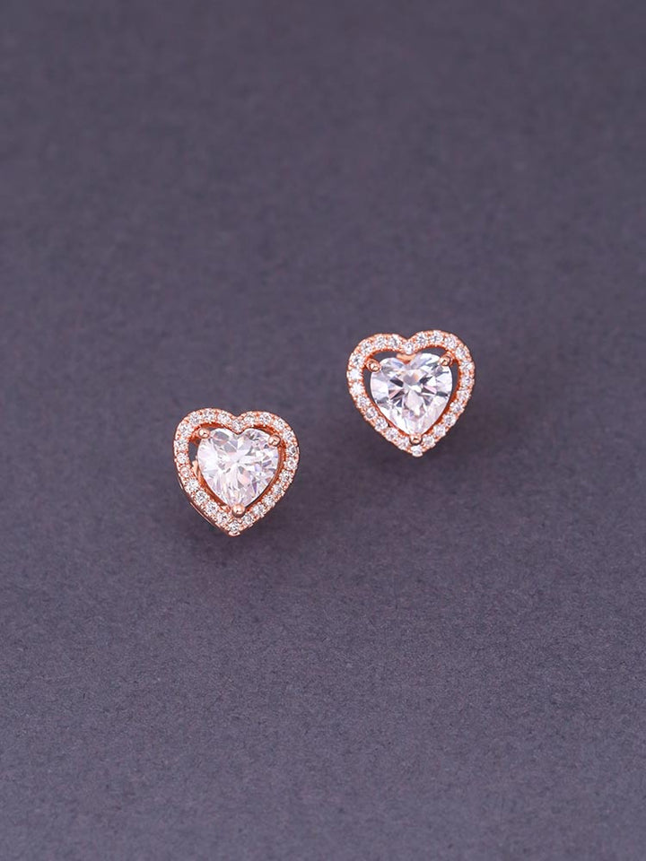 Rose Gold Floriane Zirconia Studs