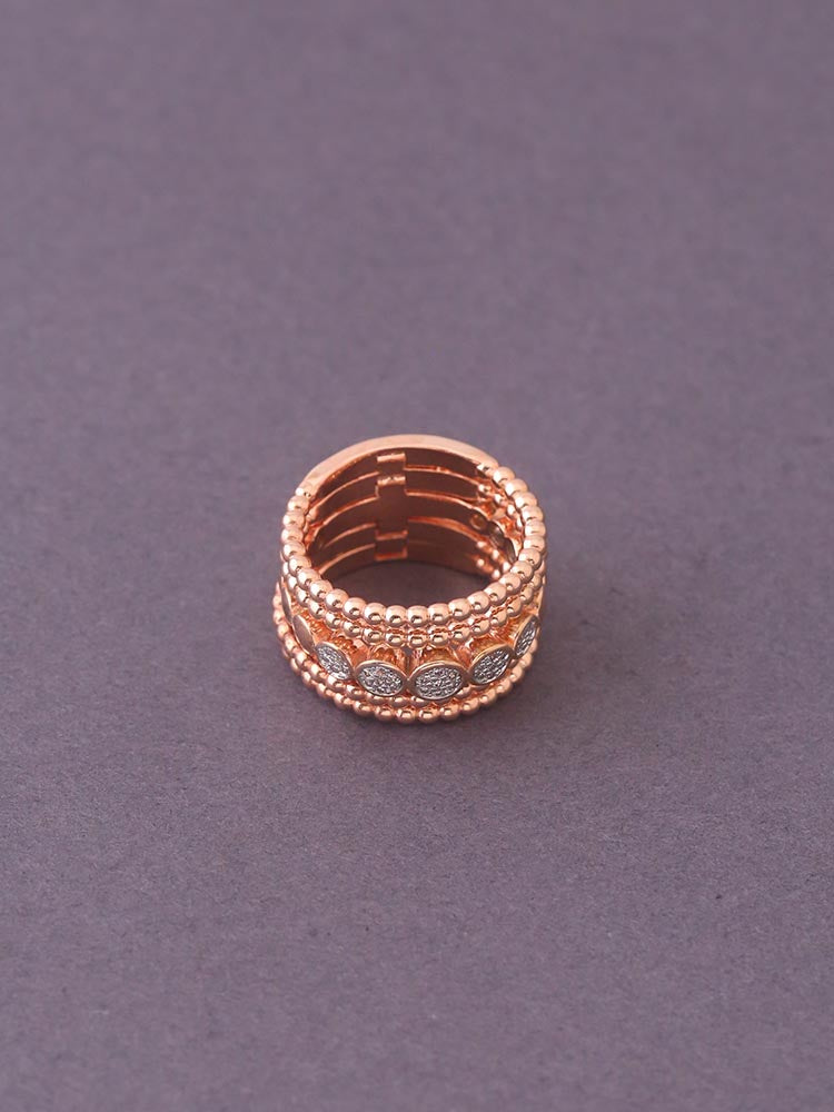 Rose Gold Geary Zirconia Ring