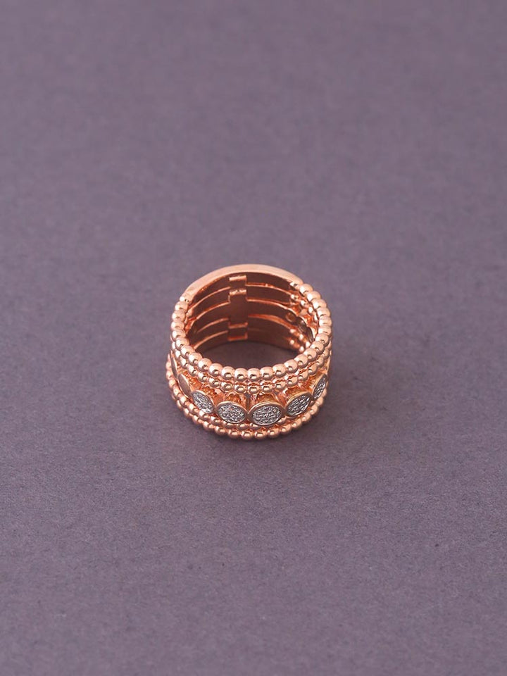 Rose Gold Geary Zirconia Ring