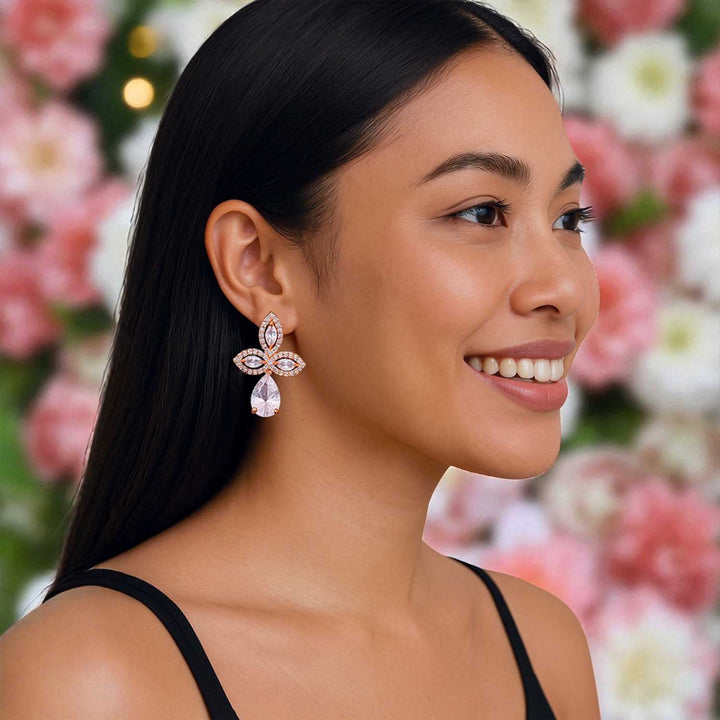 Rose Gold Ginny Zirconia Danglers