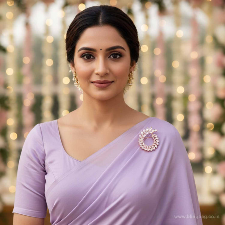 Rose Gold Gleam leaf Brooch