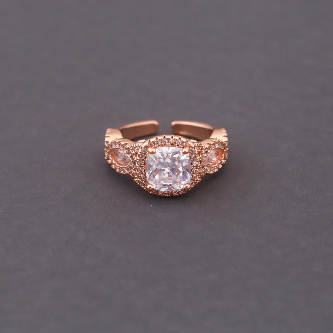 Rose Gold Gloria Zirconia Ring