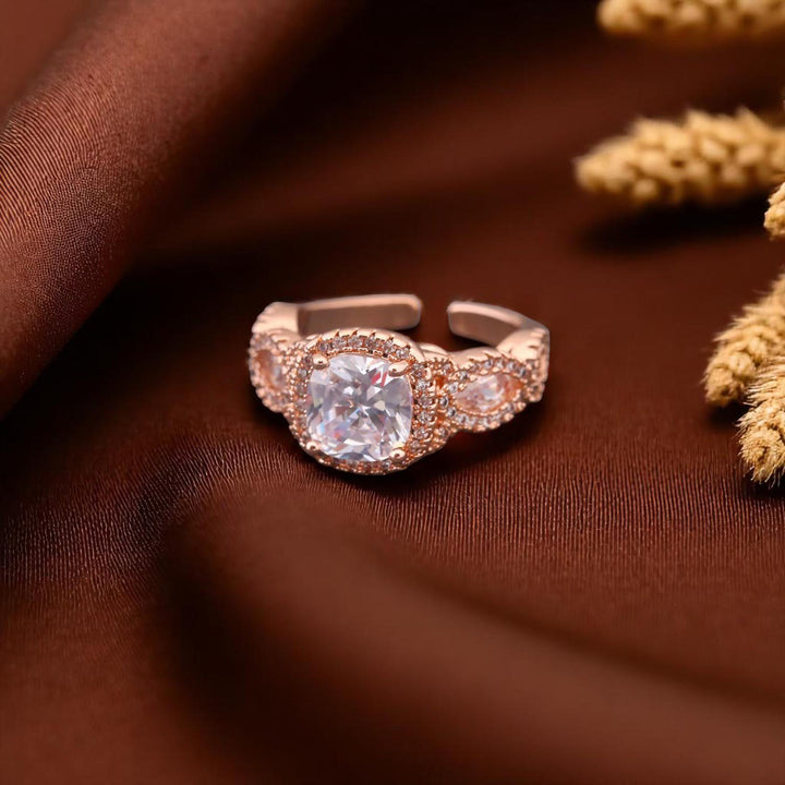 Rose Gold Gloria Zirconia Ring