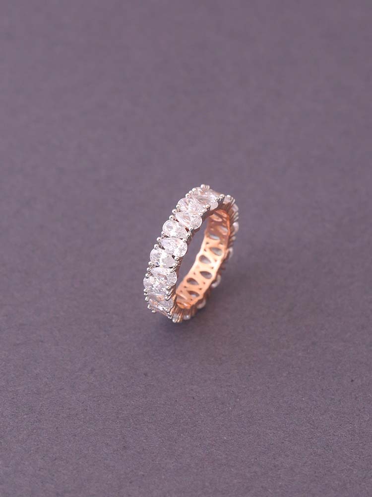 Rose Gold Gunjan Zirconia Ring - EOSS
