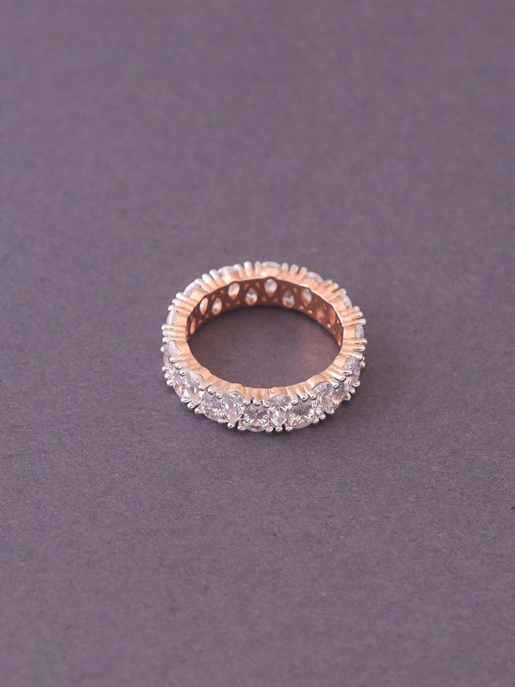 Rose Gold Gunjan Zirconia Ring - EOSS
