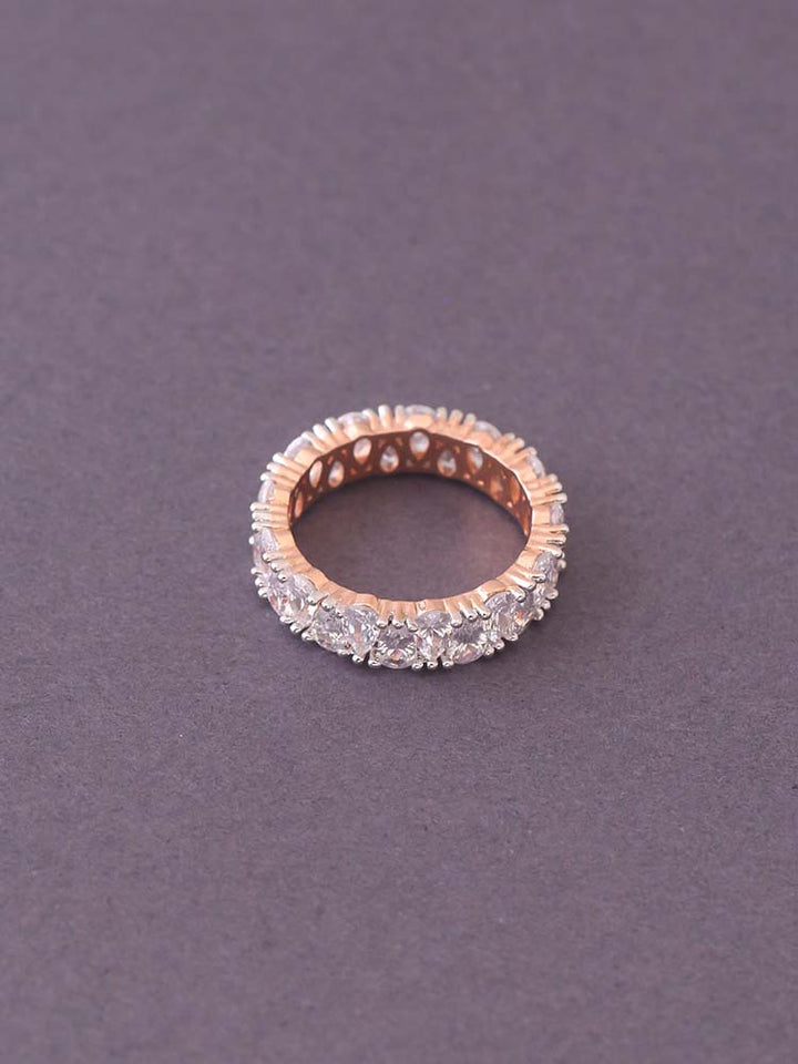 Rose Gold Gunjan Zirconia Ring - EOSS