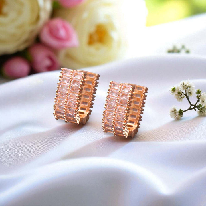 Rose Gold Hailey Zirconia Studs