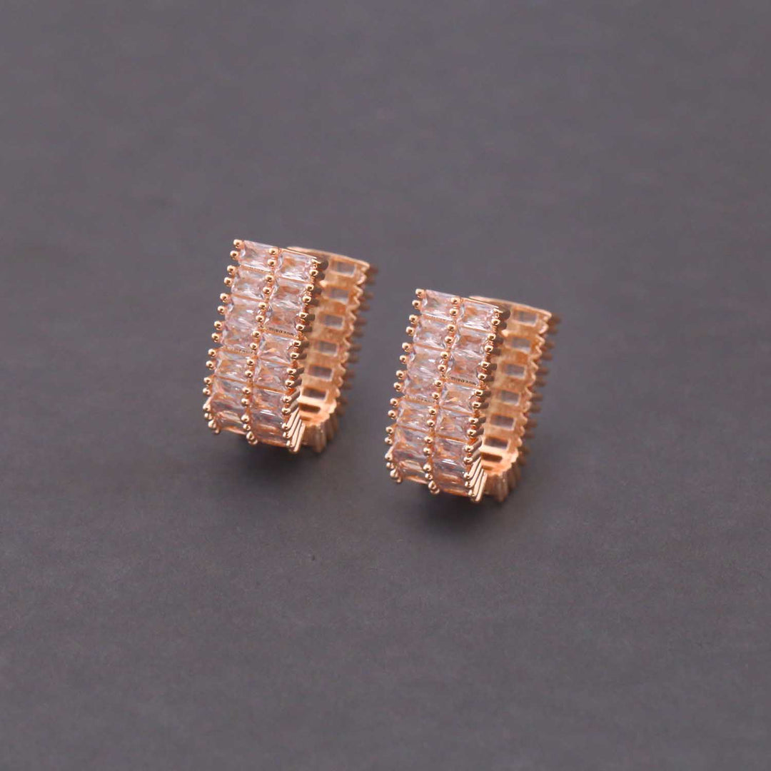 Rose Gold Hailey Zirconia Studs