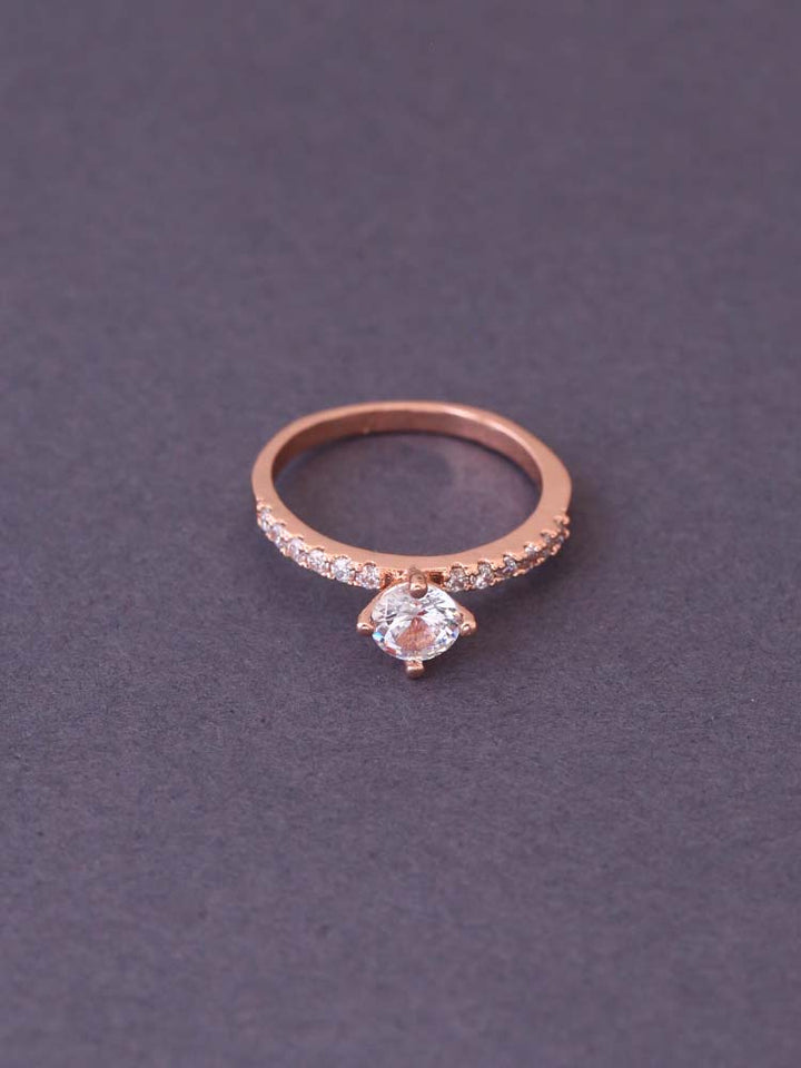 Rose Gold Hany Zirconia Ring