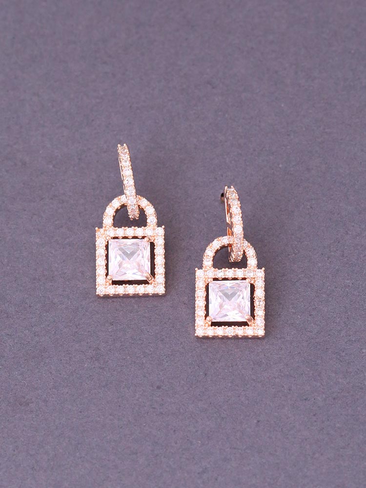 Rose Gold Haynes Zirconia Danglers