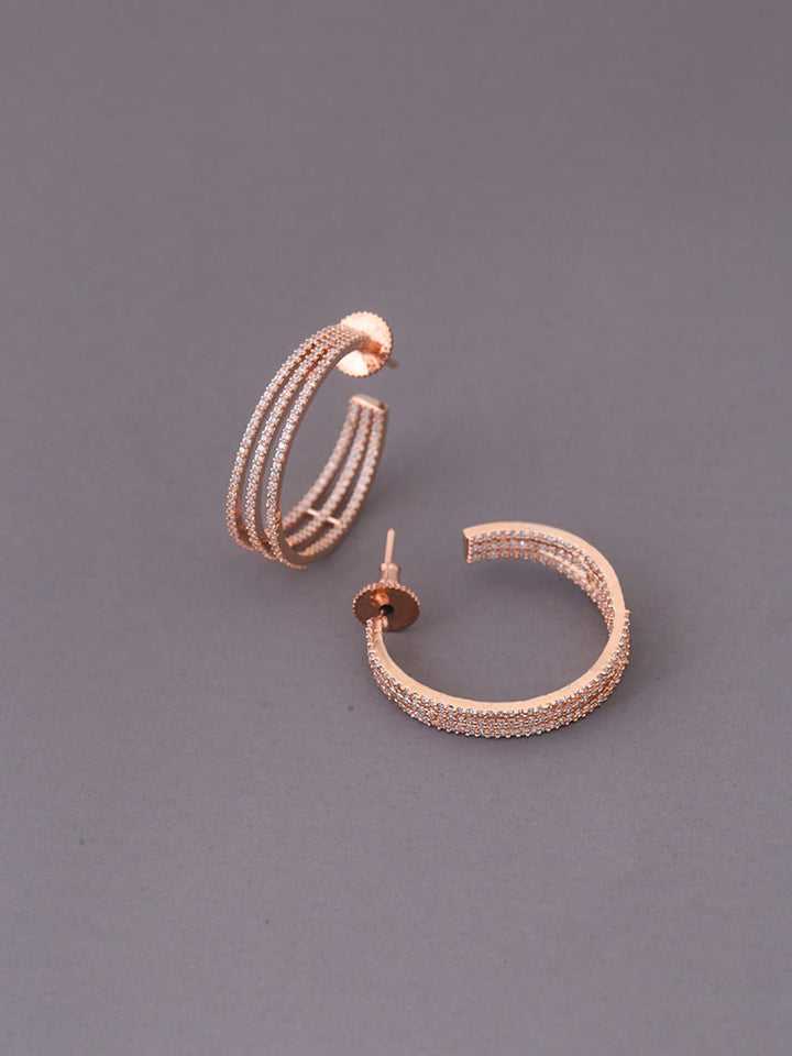 Rose Gold Hestia Zirconia Hoops