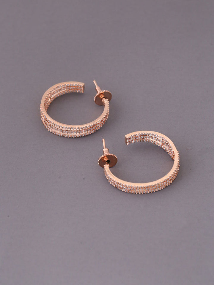 Rose Gold Hestia Zirconia Hoops