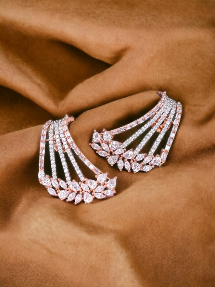 Rose Gold Hiram Zirconia Studs