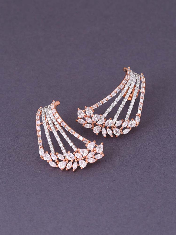 Rose Gold Hiram Zirconia Studs