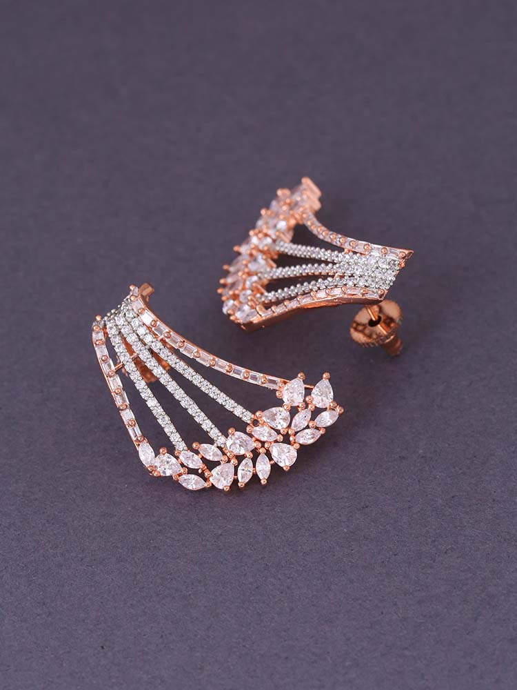Rose Gold Hiram Zirconia Studs – Bling Bag
