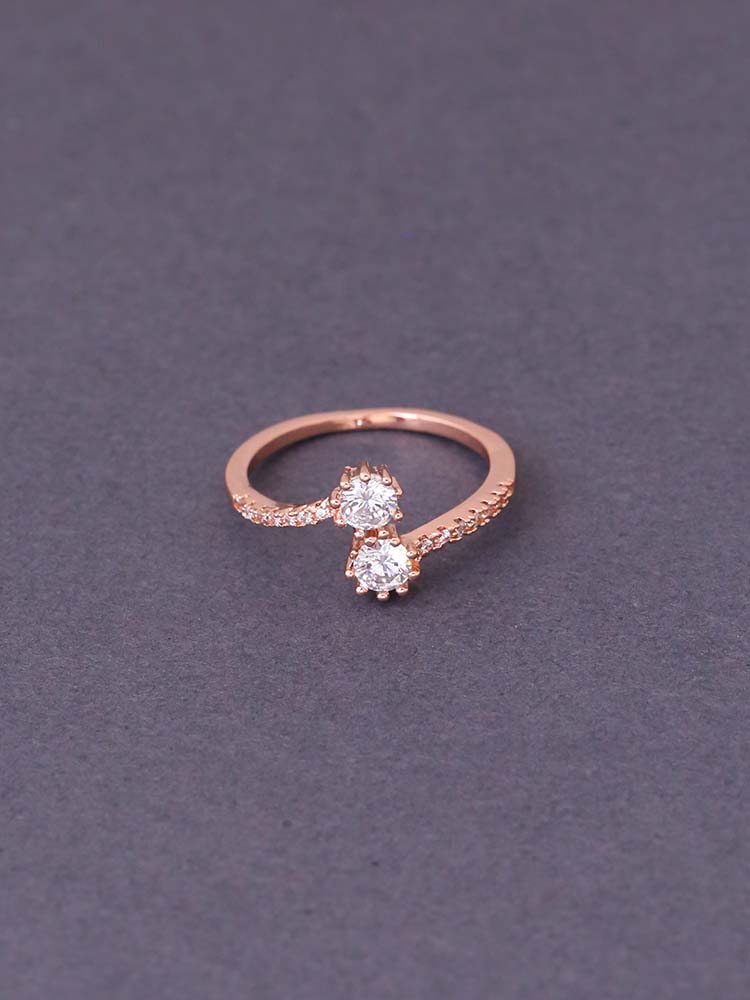 Rose Gold Ileana Zirconia Ring