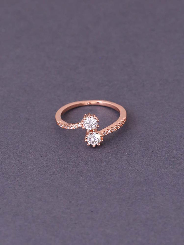 Rose Gold Ileana Zirconia Ring