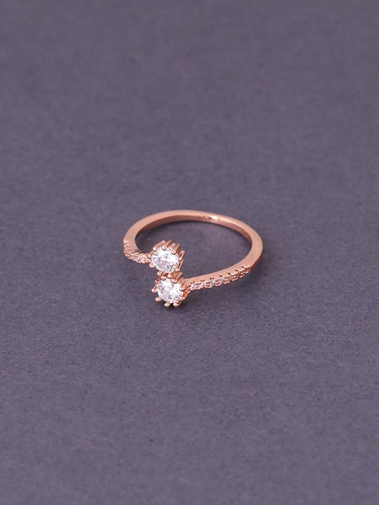 Rose Gold Ileana Zirconia Ring