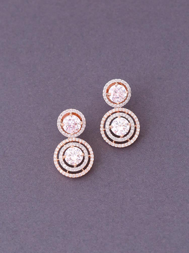Rose Gold Inaya Zirconia  Danglers