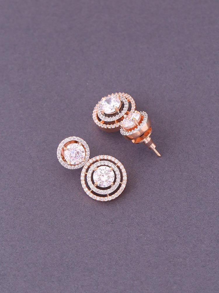 Rose Gold Inaya Zirconia  Danglers