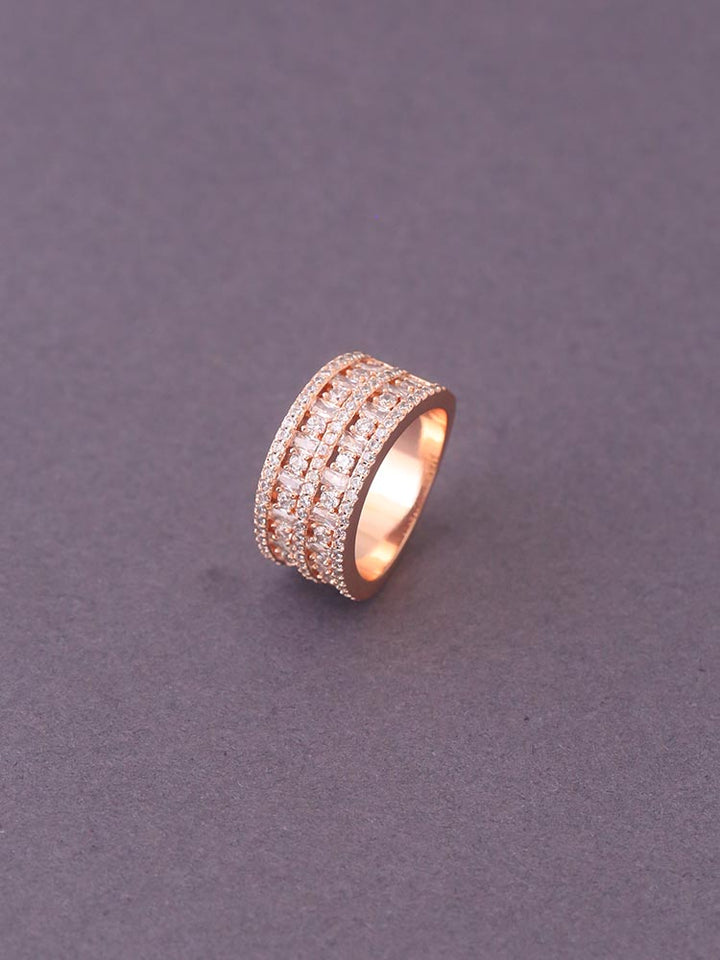 Rose Gold Jaswin Zirconia Ring