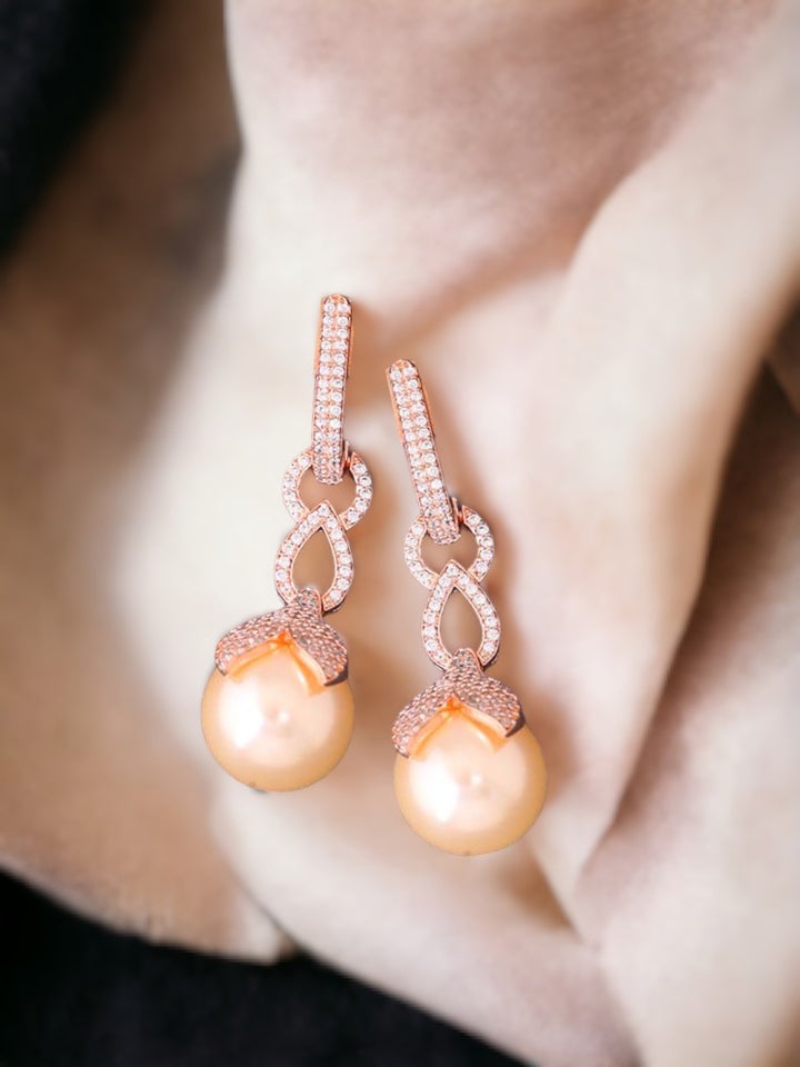Rose Gold Jules Zirconia Danglers