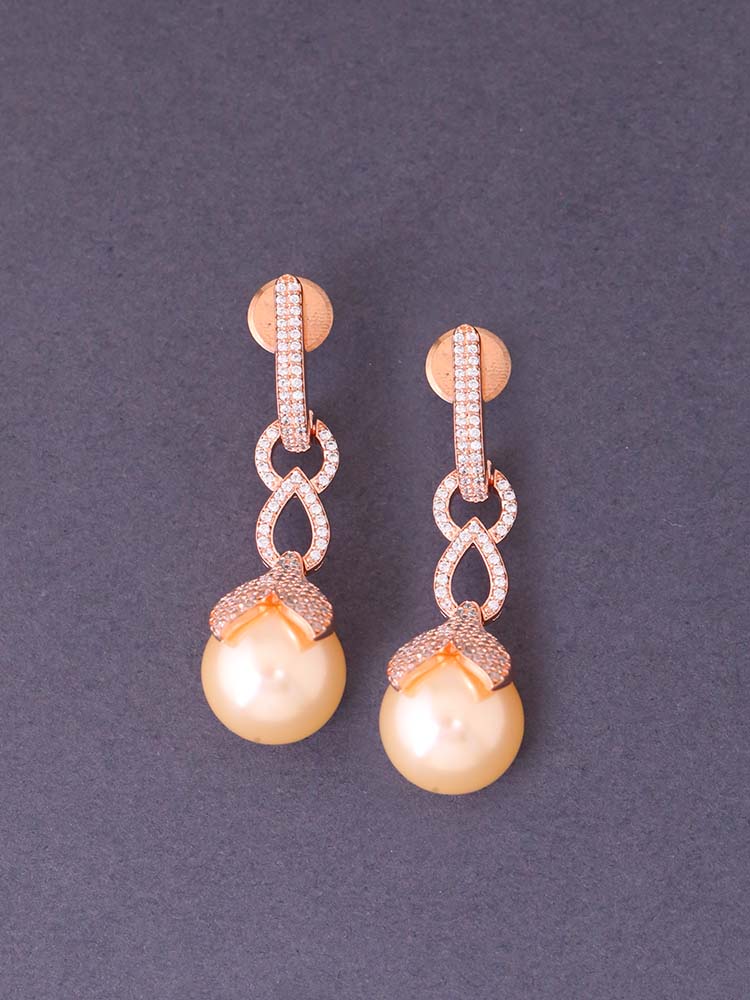 Rose Gold Jules Zirconia Danglers
