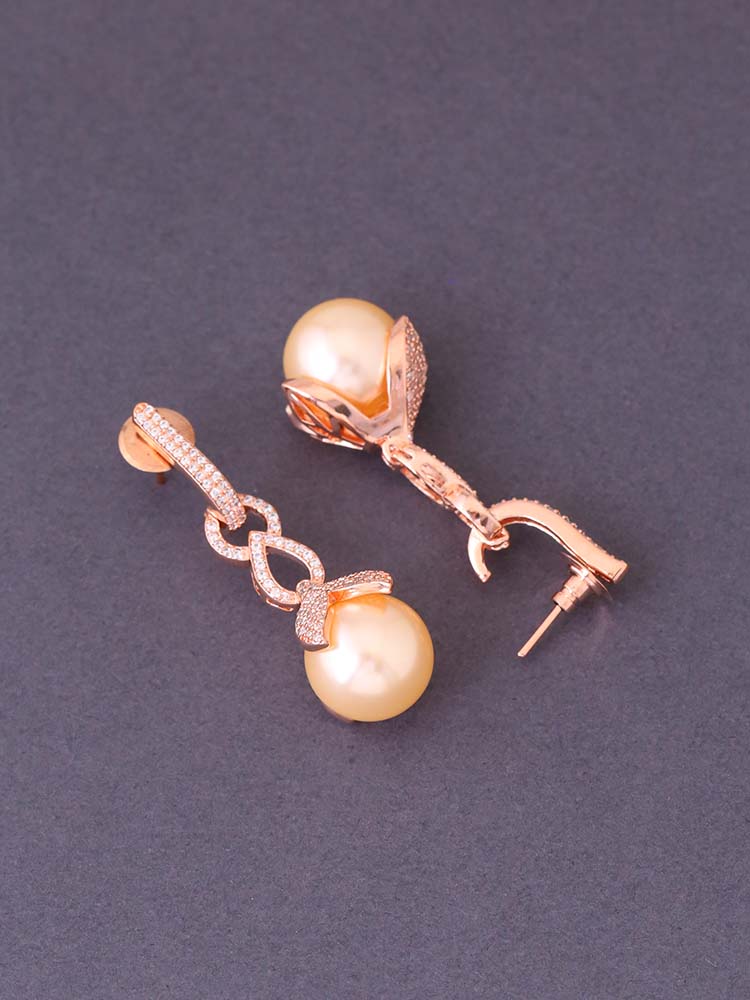 Rose Gold Jules Zirconia Danglers