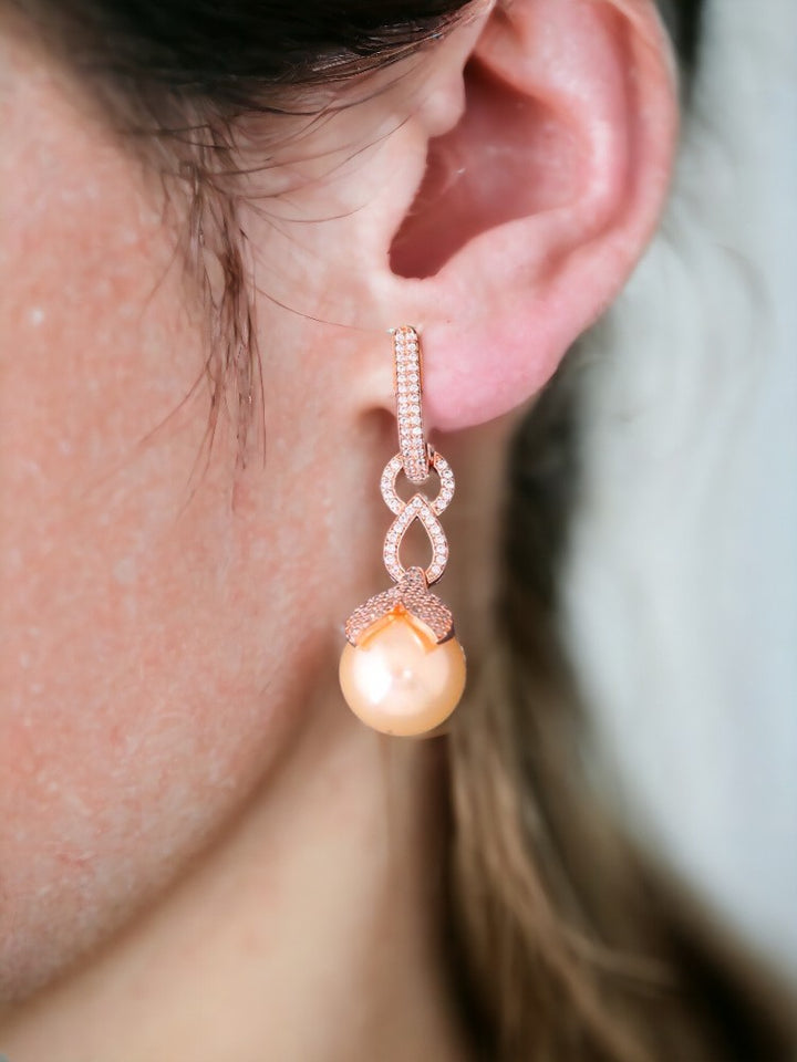 Rose Gold Jules Zirconia Danglers