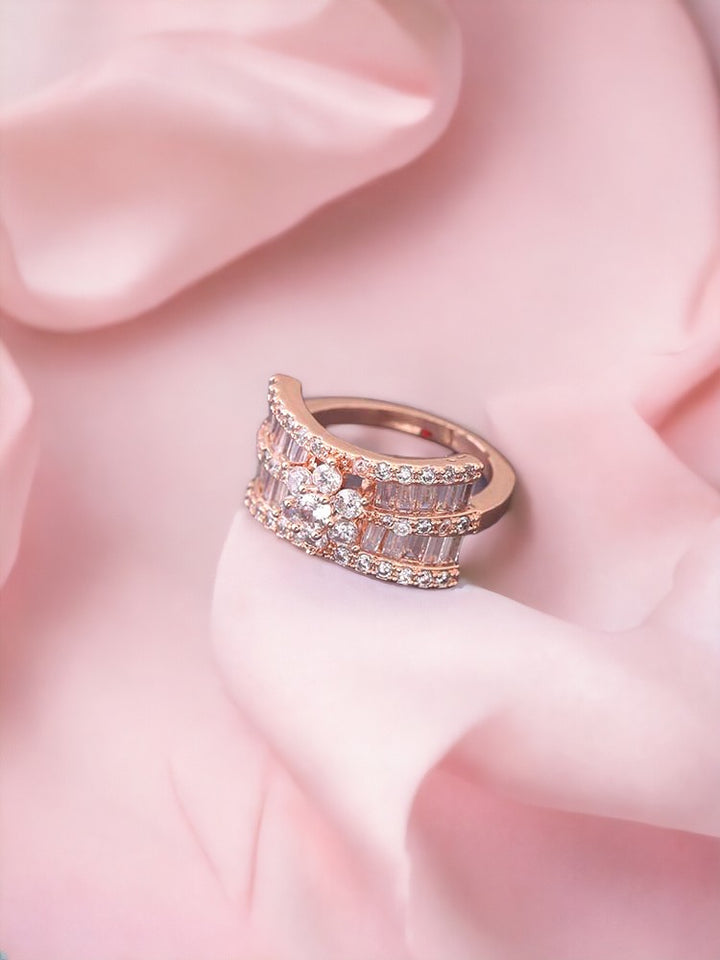 Rose Gold Kalash Zirconia Ring - EOSS