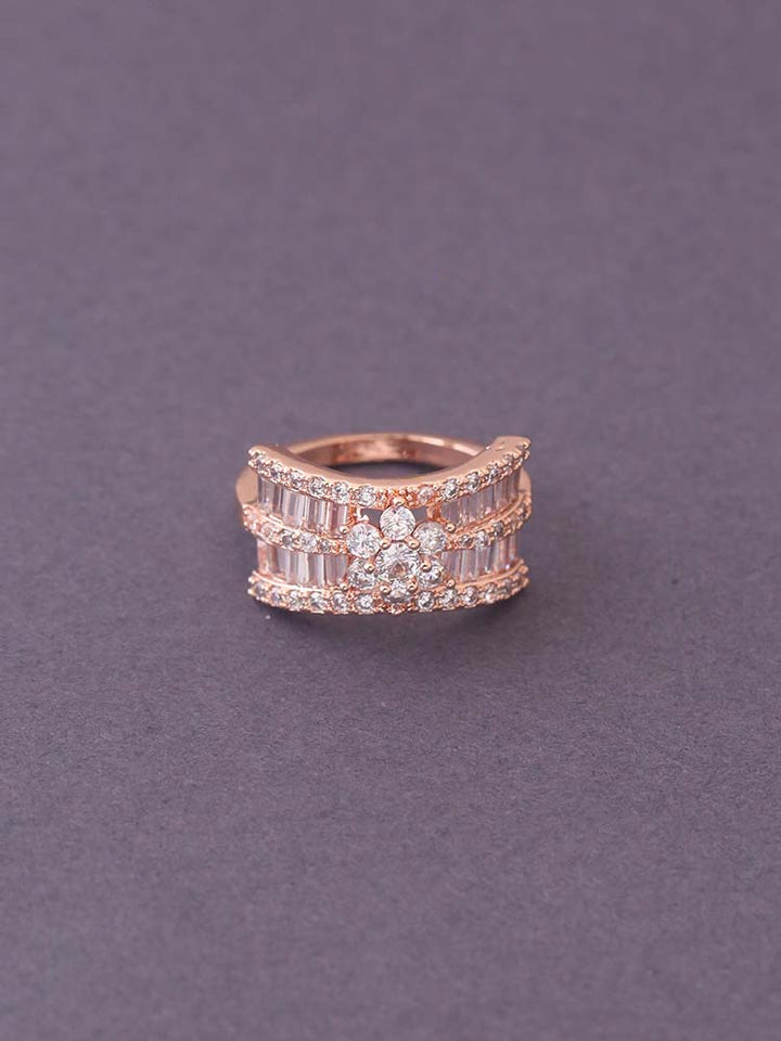 Rose Gold Kalash Zirconia Ring - EOSS