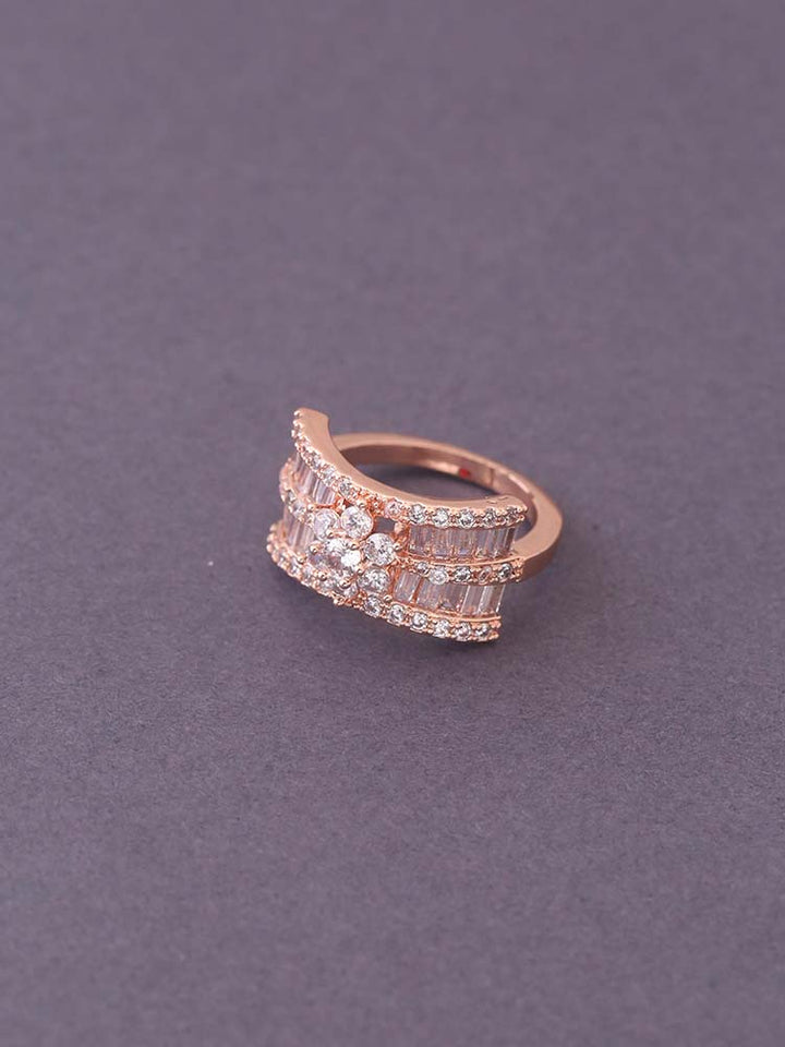 Rose Gold Kalash Zirconia Ring - EOSS